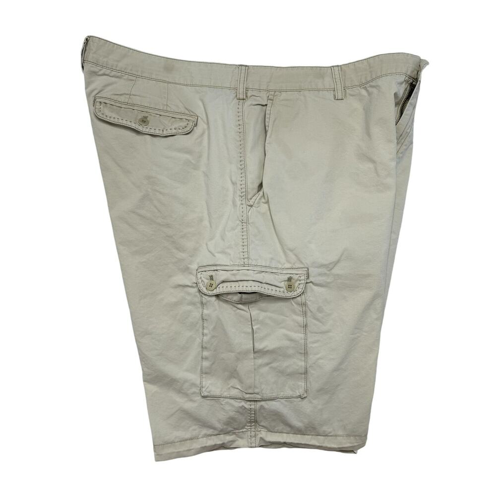 NAT NAST Khaki Cargo Short Size 42 Mens 100% Cotton Light Pocket Flat Front